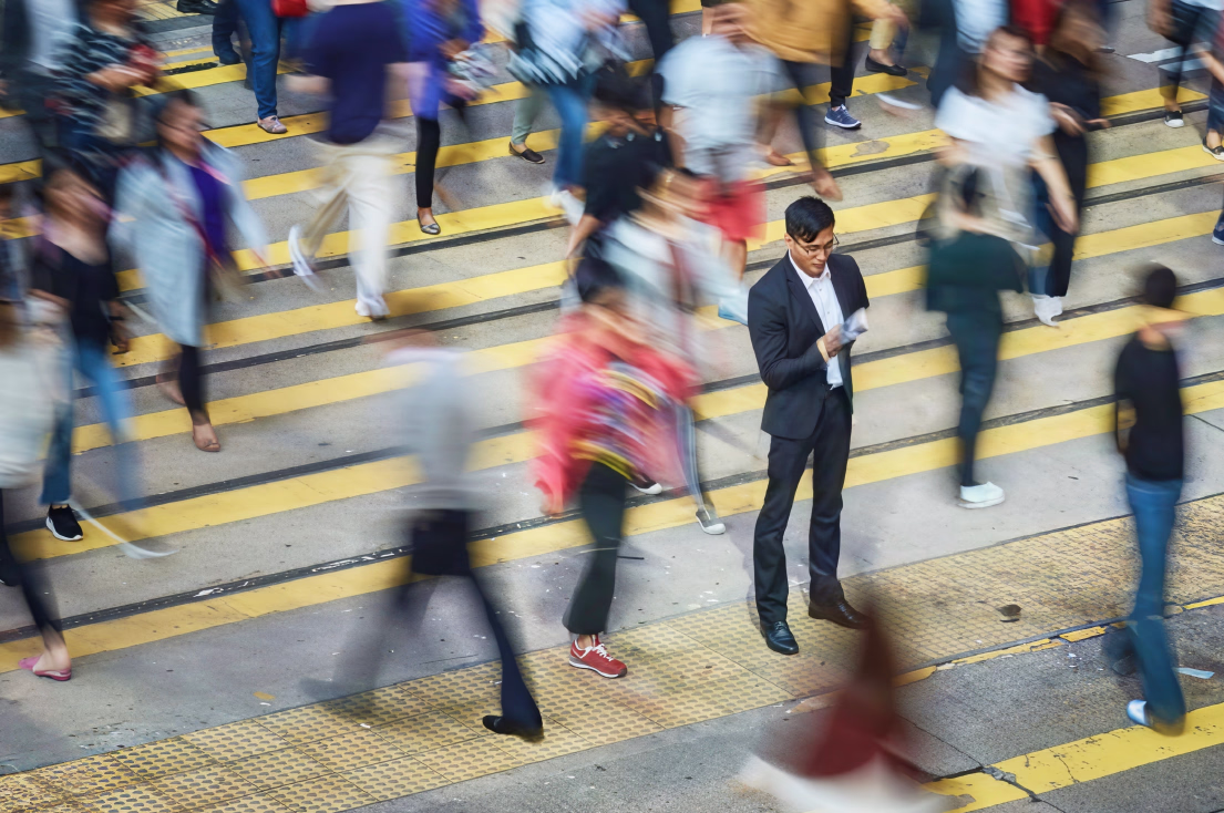 Crowded crossing